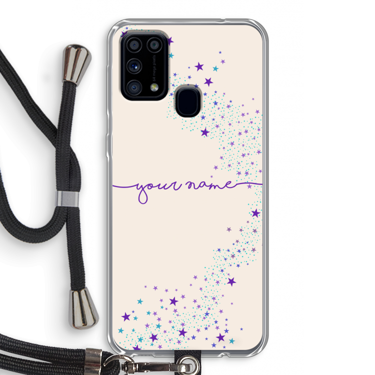 Sterren: Samsung Galaxy M31 Transparant Hoesje met koord