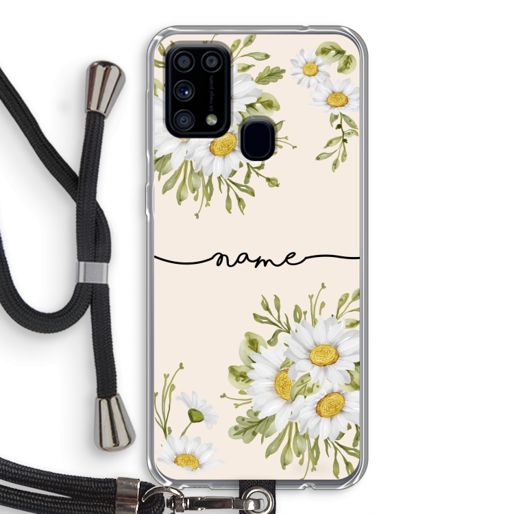 Daisies: Samsung Galaxy M31 Transparant Hoesje met koord