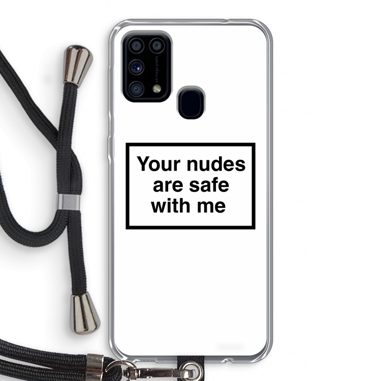 Safe with me: Samsung Galaxy M31 Transparant Hoesje met koord