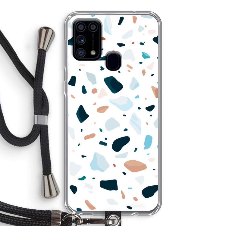 Terrazzo N°13: Samsung Galaxy M31 Transparant Hoesje met koord