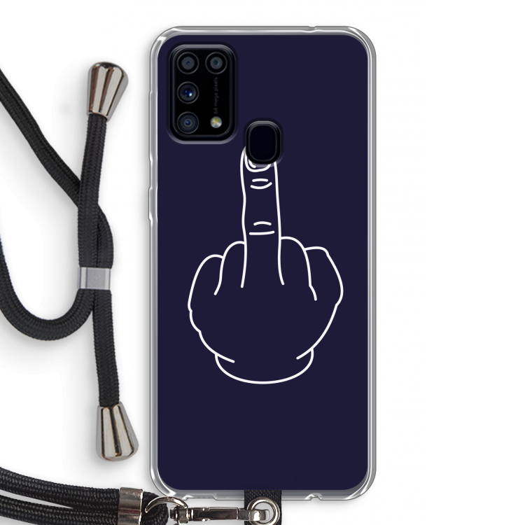 F**k U: Samsung Galaxy M31 Transparant Hoesje met koord