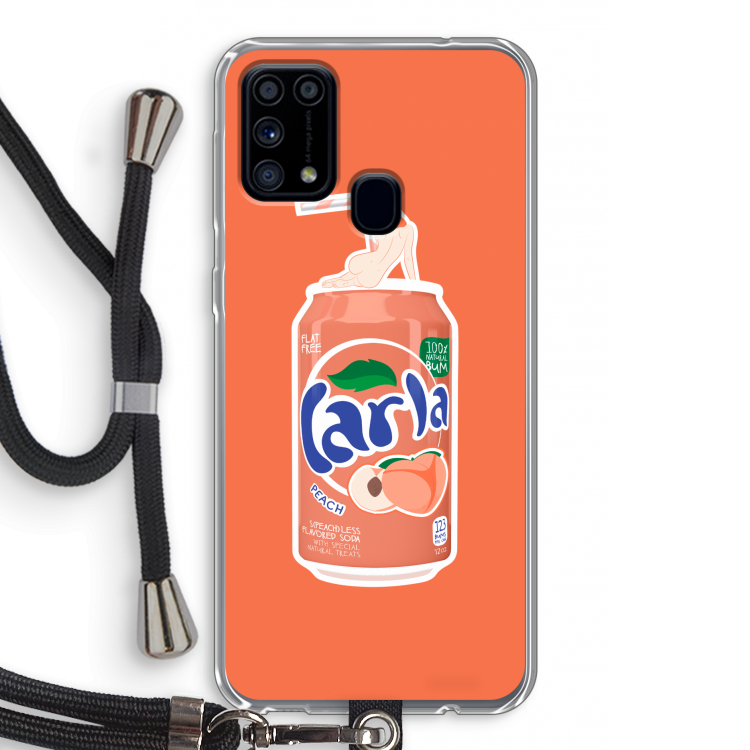 S(peach)less: Samsung Galaxy M31 Transparant Hoesje met koord