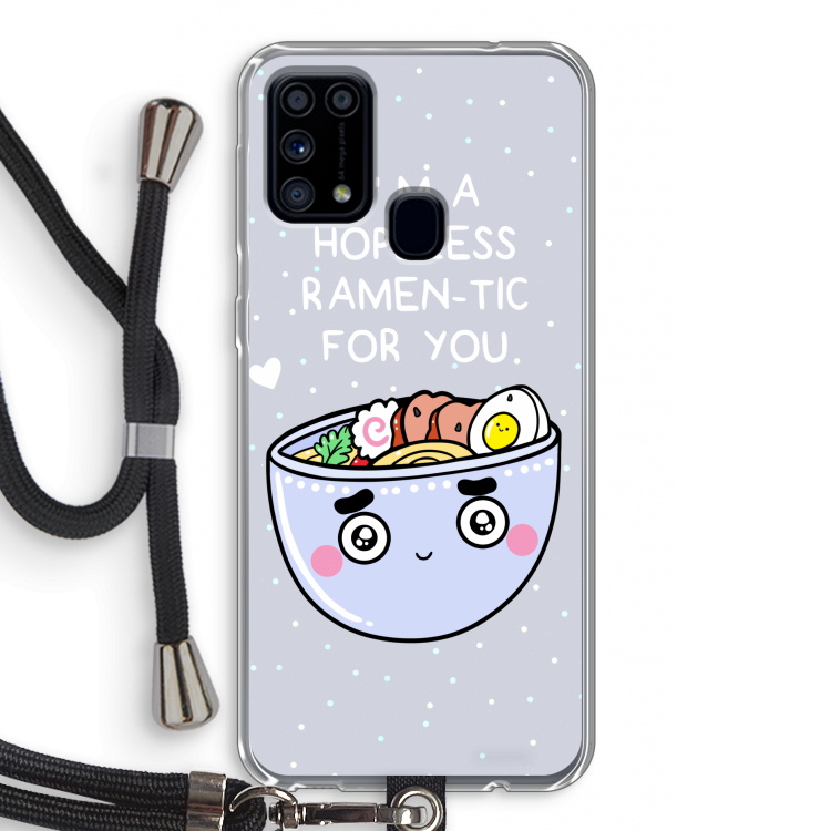 I'm A Hopeless Ramen-Tic For You: Samsung Galaxy M31 Transparant Hoesje met koord