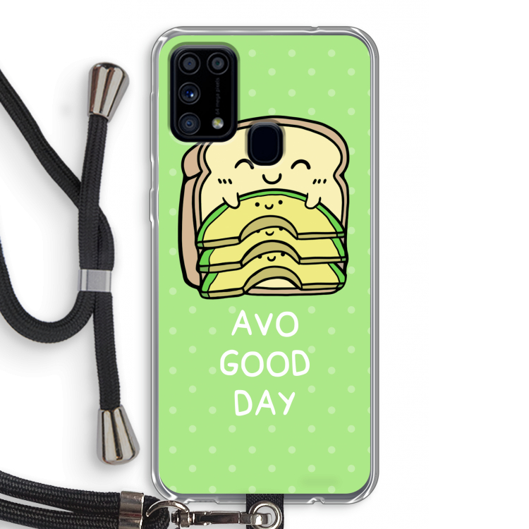 Avo Good Day: Samsung Galaxy M31 Transparant Hoesje met koord
