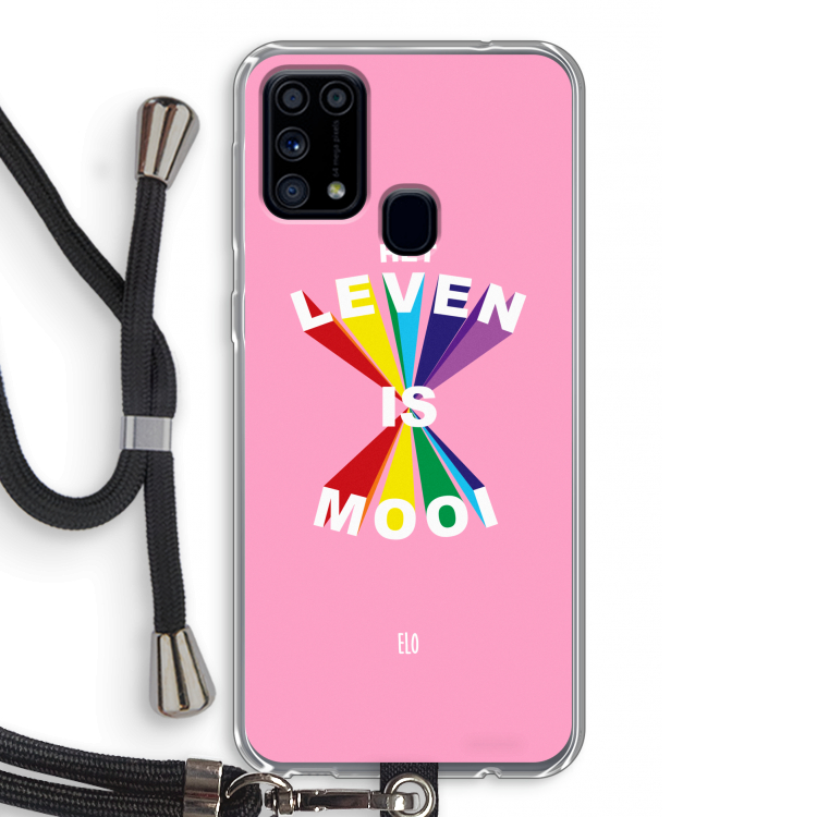 Het Leven Is Mooi: Samsung Galaxy M31 Transparant Hoesje met koord