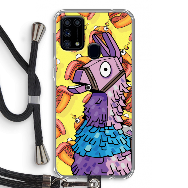 Loot Burger: Samsung Galaxy M31 Transparant Hoesje met koord