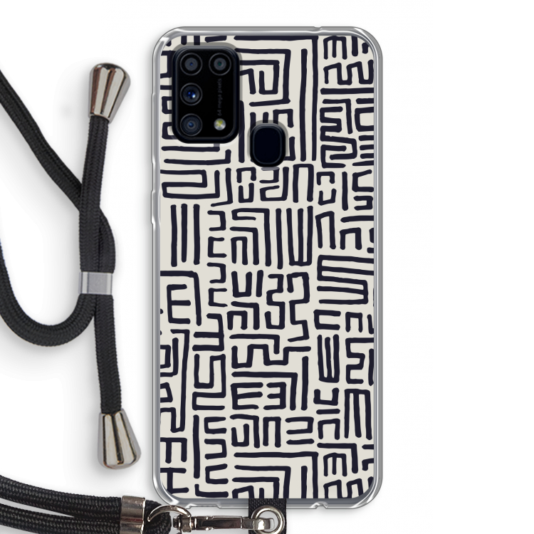 Moroccan Print: Samsung Galaxy M31 Transparant Hoesje met koord