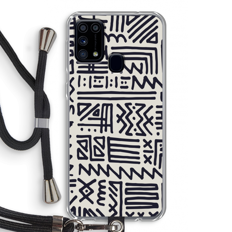 Marrakech print: Samsung Galaxy M31 Transparant Hoesje met koord