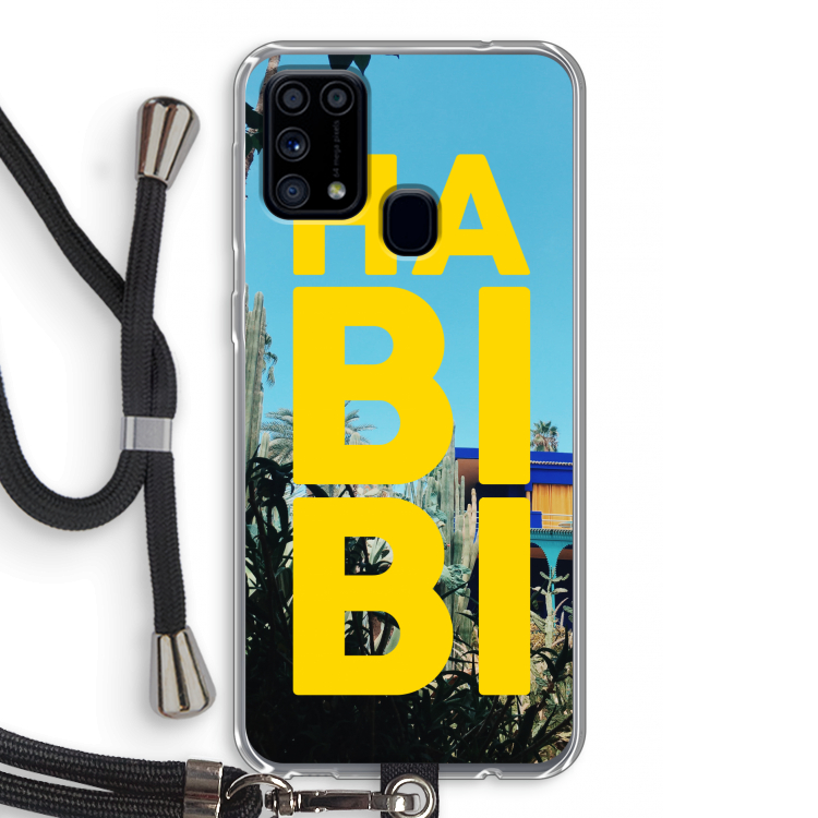 Habibi Majorelle : Samsung Galaxy M31 Transparant Hoesje met koord
