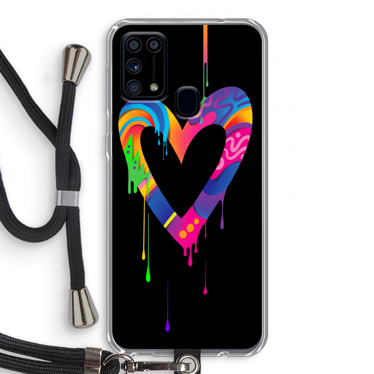 Melts My Heart: Samsung Galaxy M31 Transparant Hoesje met koord