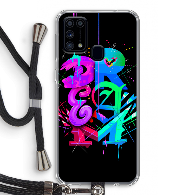 Dream: Samsung Galaxy M31 Transparant Hoesje met koord