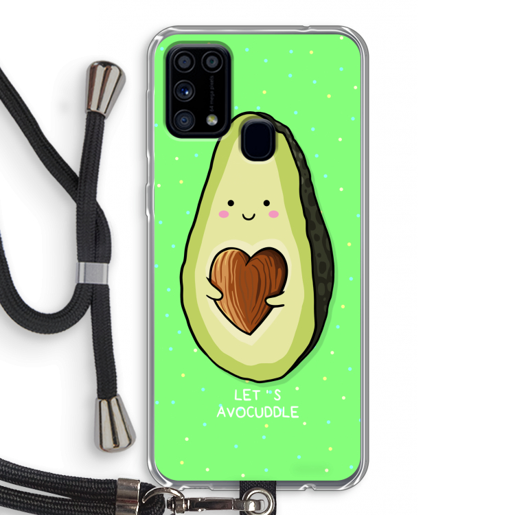 Avocuddle: Samsung Galaxy M31 Transparant Hoesje met koord