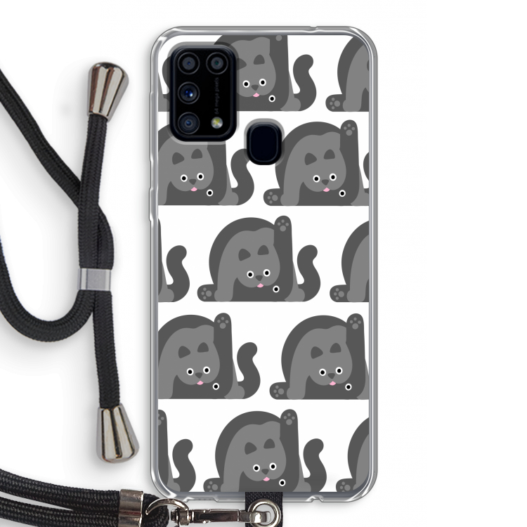 Cats: Samsung Galaxy M31 Transparant Hoesje met koord