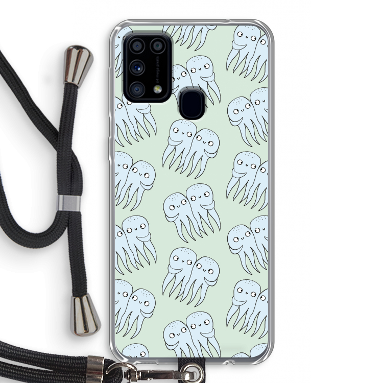 Octopussen: Samsung Galaxy M31 Transparant Hoesje met koord