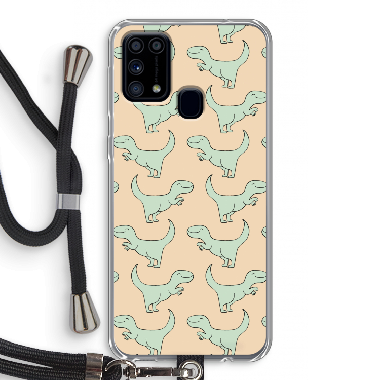 Dinos: Samsung Galaxy M31 Transparant Hoesje met koord