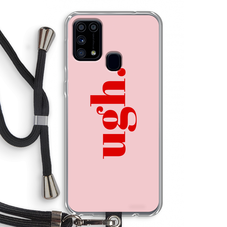 Ugh: Samsung Galaxy M31 Transparant Hoesje met koord