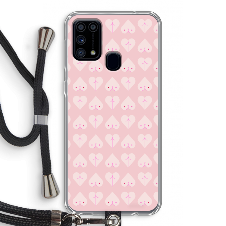Ass 'n Titties: Samsung Galaxy M31 Transparant Hoesje met koord