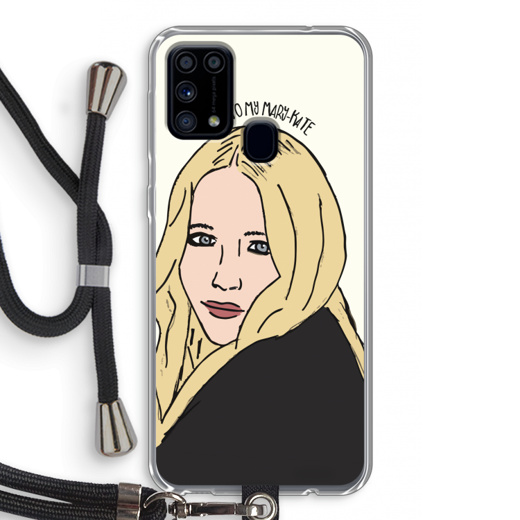Mary Kate: Samsung Galaxy M31 Transparant Hoesje met koord