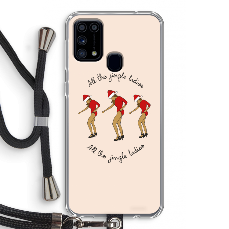 Jingle Ladies: Samsung Galaxy M31 Transparant Hoesje met koord