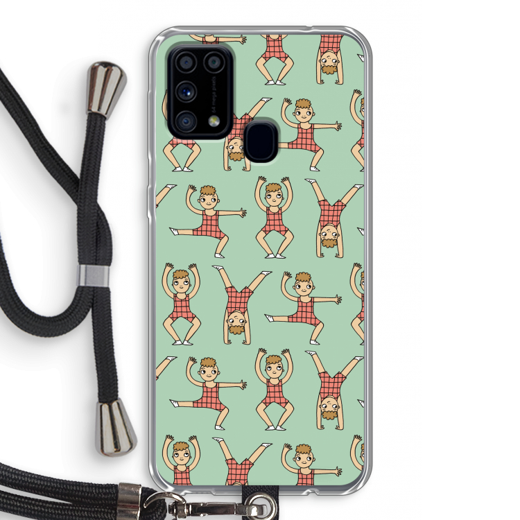 Gymboys: Samsung Galaxy M31 Transparant Hoesje met koord