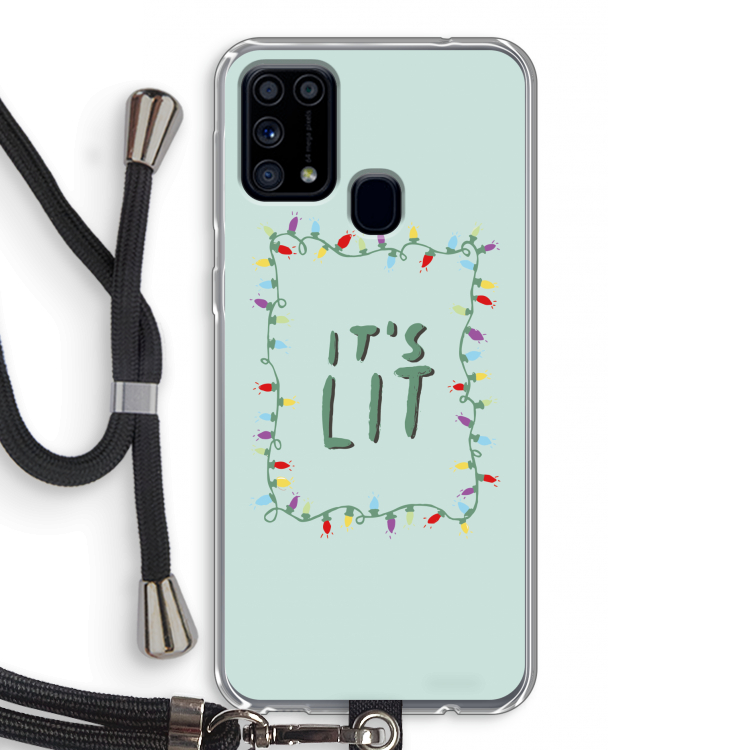 It's Lit: Samsung Galaxy M31 Transparant Hoesje met koord