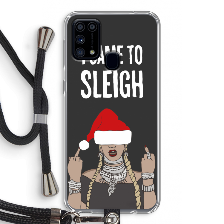 Came To Sleigh: Samsung Galaxy M31 Transparant Hoesje met koord