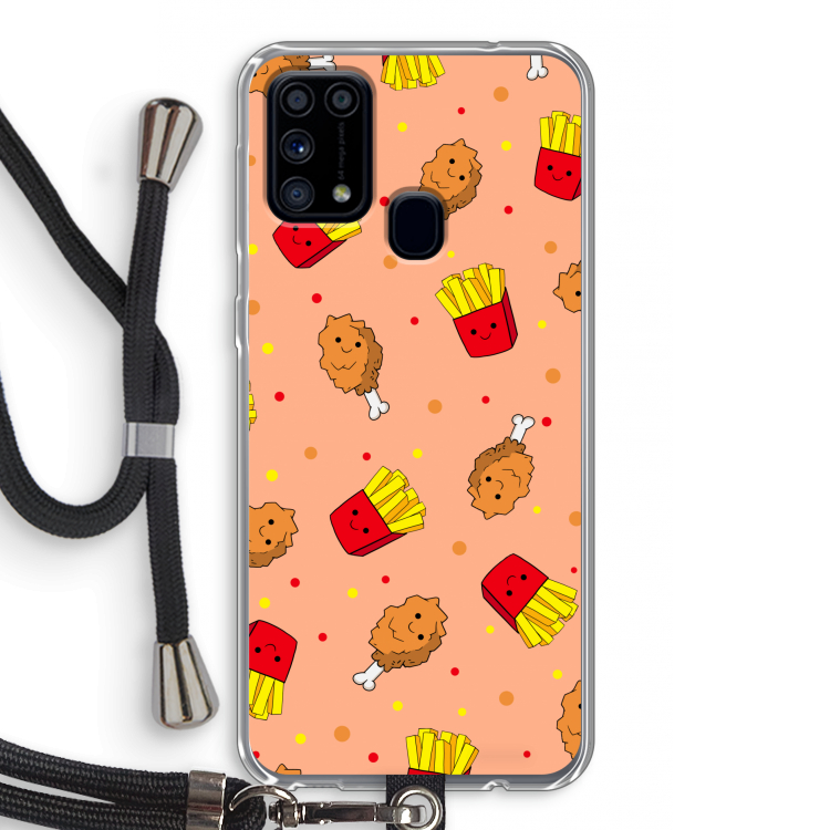 Chicken 'n Fries: Samsung Galaxy M31 Transparant Hoesje met koord