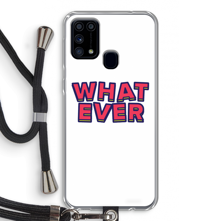 Whatever: Samsung Galaxy M31 Transparant Hoesje met koord