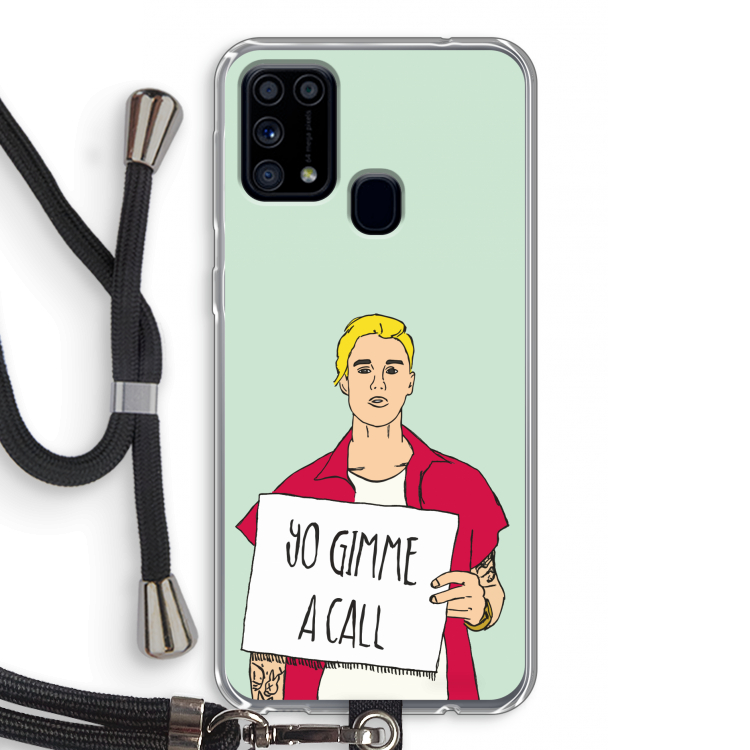 Gimme a call: Samsung Galaxy M31 Transparant Hoesje met koord