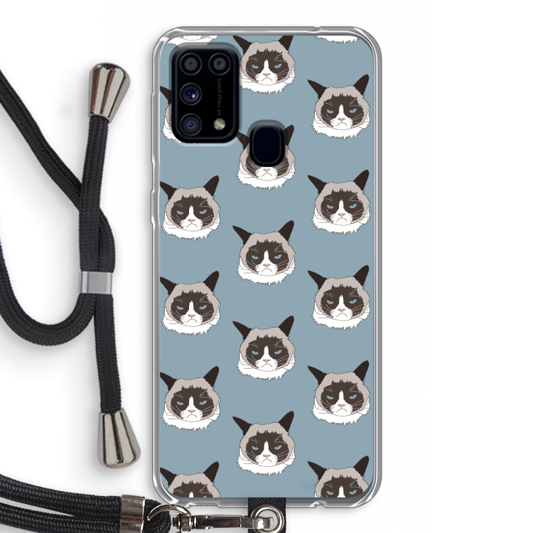 It's a Purrr Case: Samsung Galaxy M31 Transparant Hoesje met koord