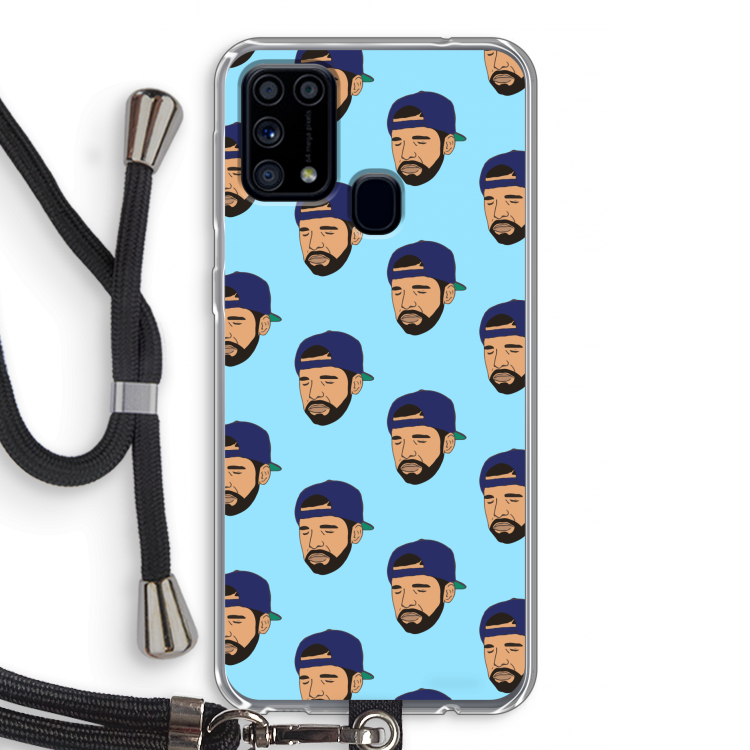 Drake Away: Samsung Galaxy M31 Transparant Hoesje met koord