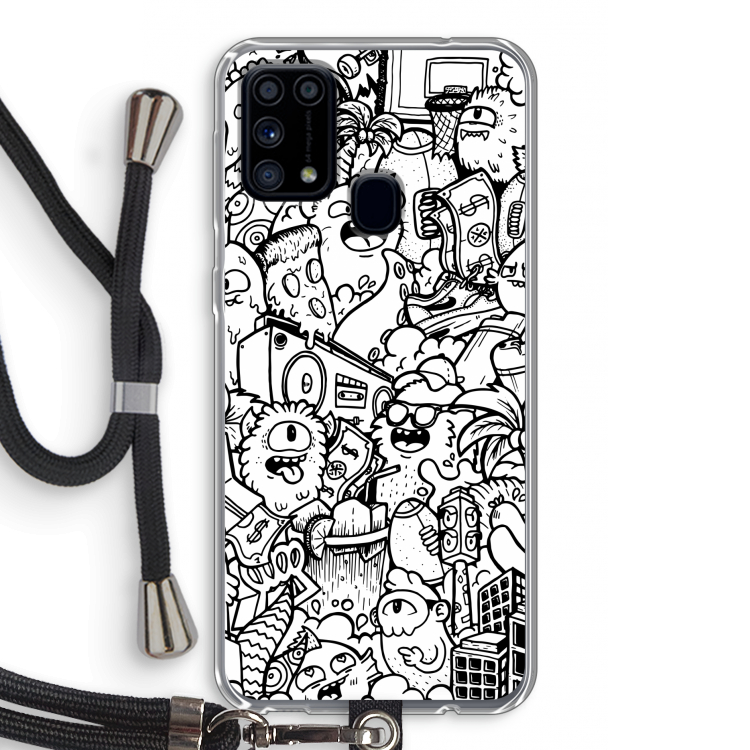 Vexx City #2: Samsung Galaxy M31 Transparant Hoesje met koord