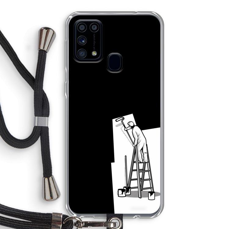 Musketon Painter: Samsung Galaxy M31 Transparant Hoesje met koord