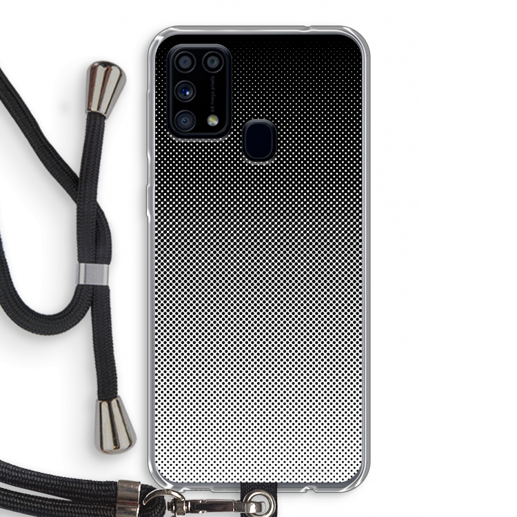 Musketon Halftone: Samsung Galaxy M31 Transparant Hoesje met koord