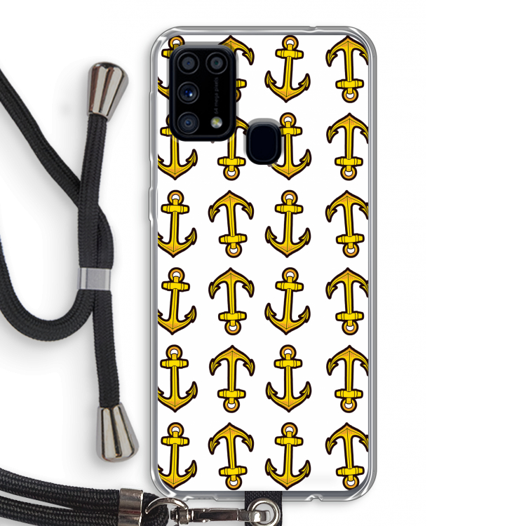 Musketon Anchor: Samsung Galaxy M31 Transparant Hoesje met koord