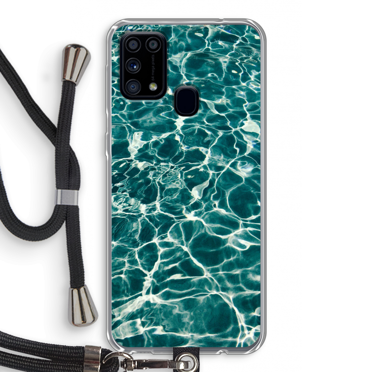 Weerkaatsing water: Samsung Galaxy M31 Transparant Hoesje met koord