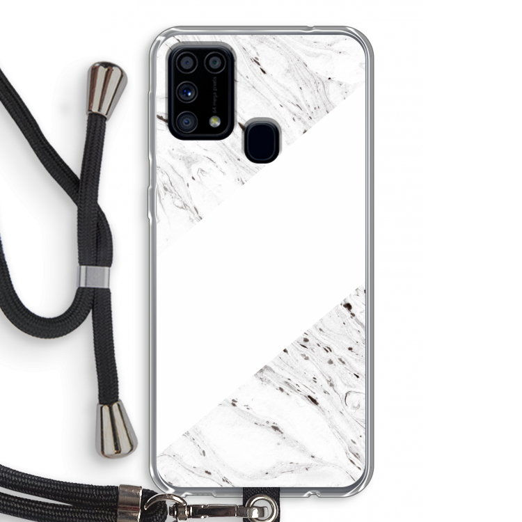 Biggest stripe: Samsung Galaxy M31 Transparant Hoesje met koord