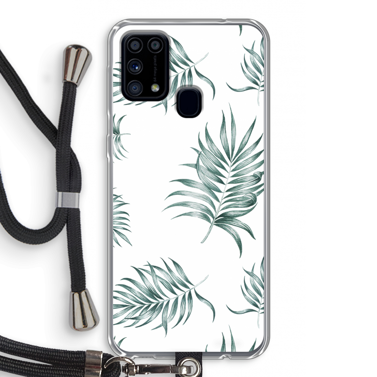 Simple leaves: Samsung Galaxy M31 Transparant Hoesje met koord