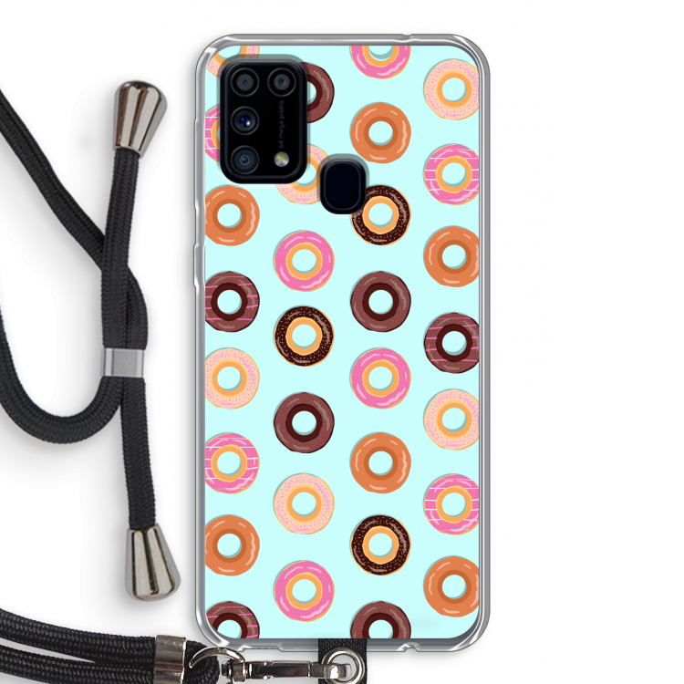 Donuts: Samsung Galaxy M31 Transparant Hoesje met koord
