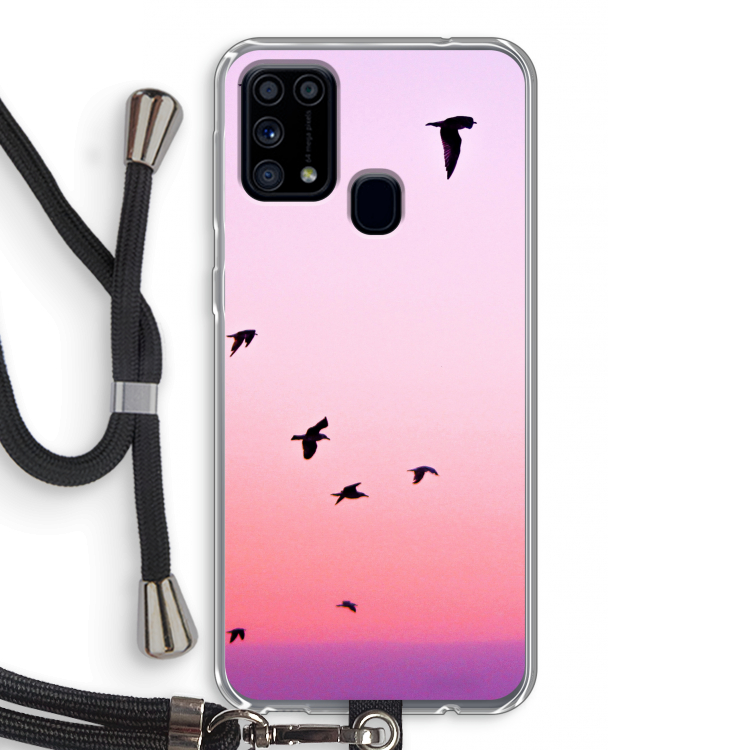 Fly away: Samsung Galaxy M31 Transparant Hoesje met koord