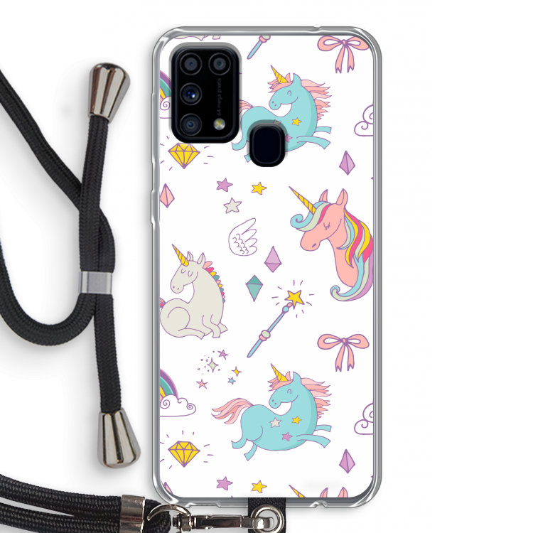 Fantasiewereld: Samsung Galaxy M31 Transparant Hoesje met koord