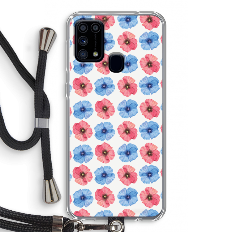 Klaproosjes: Samsung Galaxy M31 Transparant Hoesje met koord