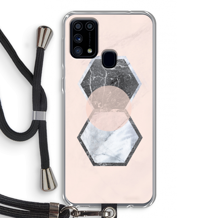 Creatieve toets: Samsung Galaxy M31 Transparant Hoesje met koord