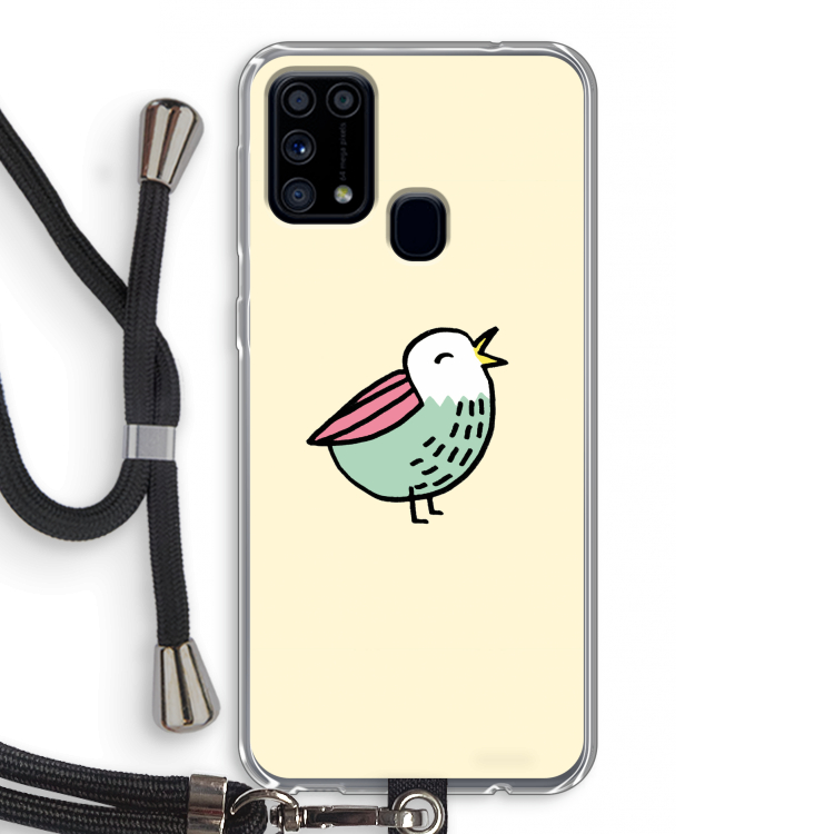 Birdy: Samsung Galaxy M31 Transparant Hoesje met koord
