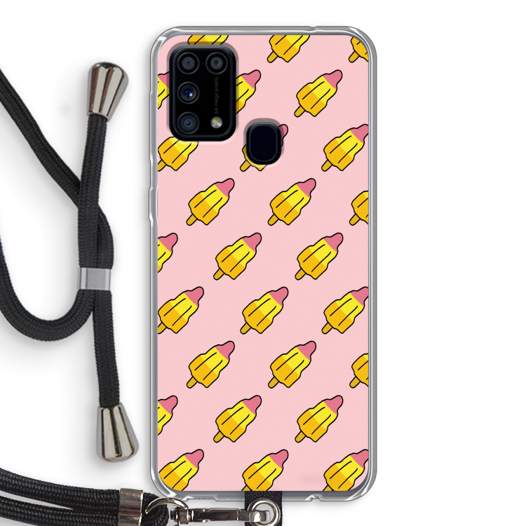 Waterijsjes: Samsung Galaxy M31 Transparant Hoesje met koord