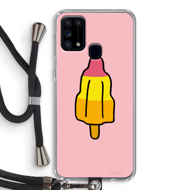 Raketijsje: Samsung Galaxy M31 Transparant Hoesje met koord