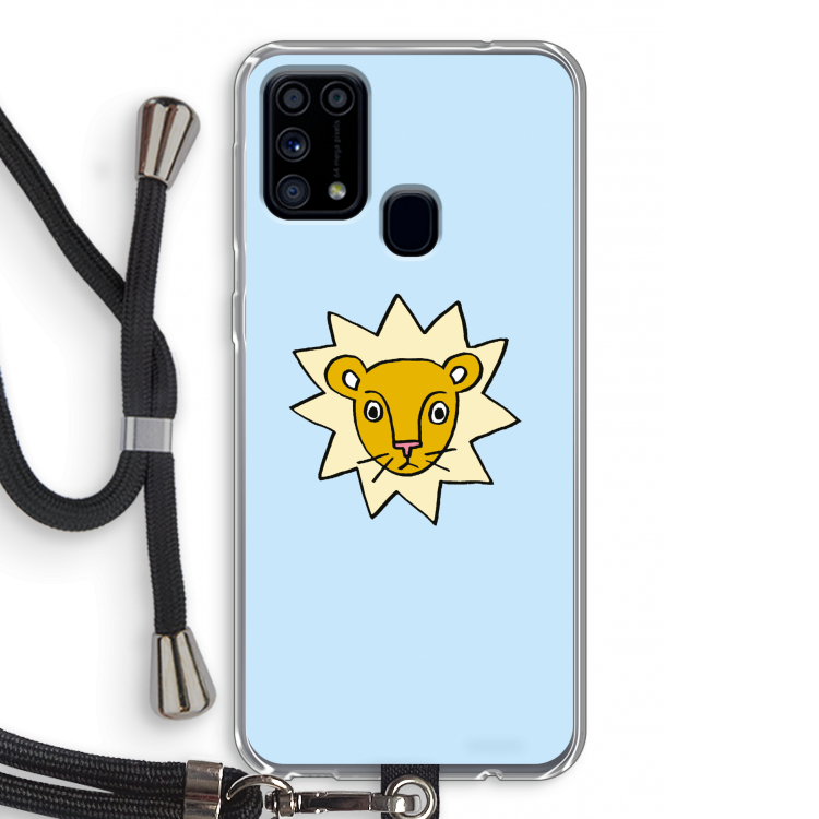 Kleine leeuw: Samsung Galaxy M31 Transparant Hoesje met koord