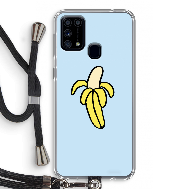 Banana: Samsung Galaxy M31 Transparant Hoesje met koord