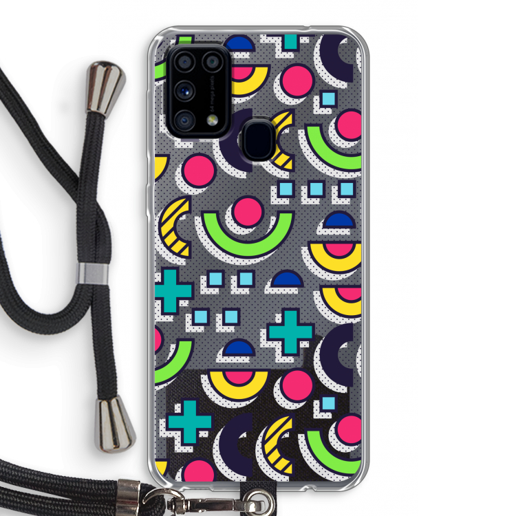 8-bit N°6: Samsung Galaxy M31 Transparant Hoesje met koord