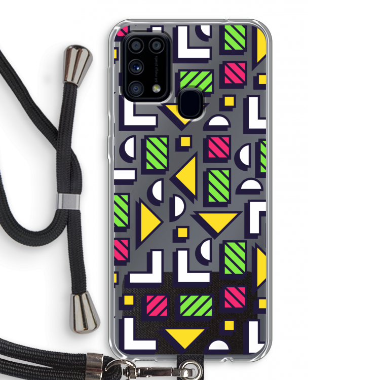 8-bit N°4: Samsung Galaxy M31 Transparant Hoesje met koord